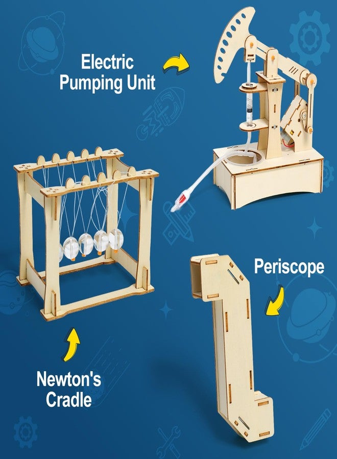 ADUSRIZ STEM Science Kits for Kids Ages 8-12, Wood Arts and Craft Kits for Boys 6-8, Wooden 3D Puzzles, STEM Toys for Boys Girls Age 8-12 5-7 8 10 12 13 14 Gift Idea. - Image 3